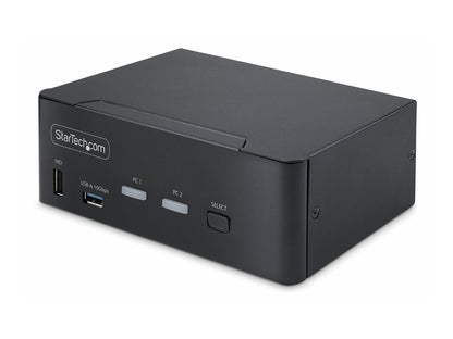 StarTech 2-Port Dual-Monitor DisplayPort KVM Switch, 4K 60Hz, TAA Compliant