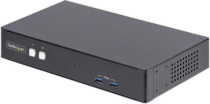 STARTECH 2-Port Dual-Monitor DisplayPort KVM Switch, 4K 60Hz, RS232, USB Hub