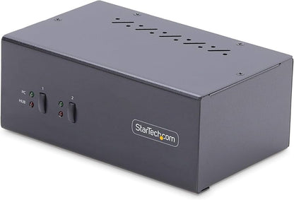 StarTech 4-Port Dual-Monitor DisplayPort KVM Switch - 4K, USB 5Gbps, TAA Compliant