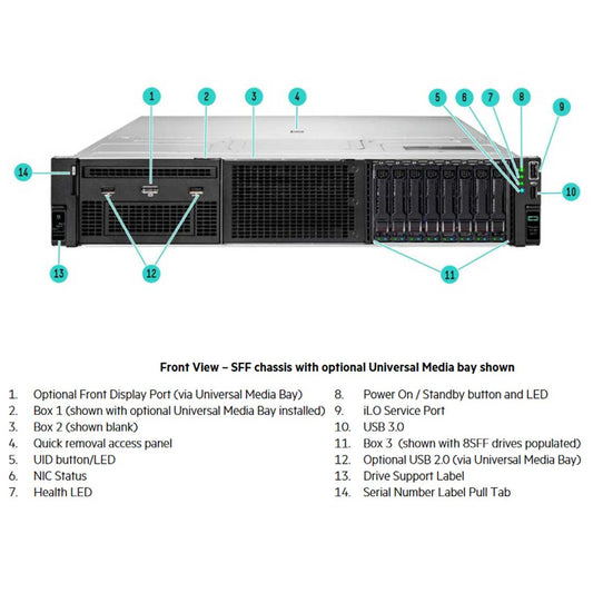 HPE DL380 Gen11 5416S 32GB 8SFF Server with MR408i-o Controller