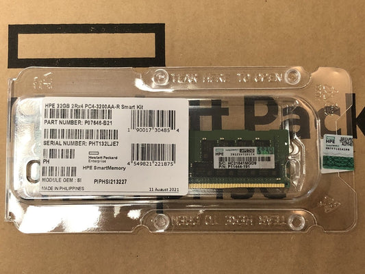 Kit de mémoire HPE DDR4 UDIMM 32 Go 2Rx4 PC4-3200AA-R