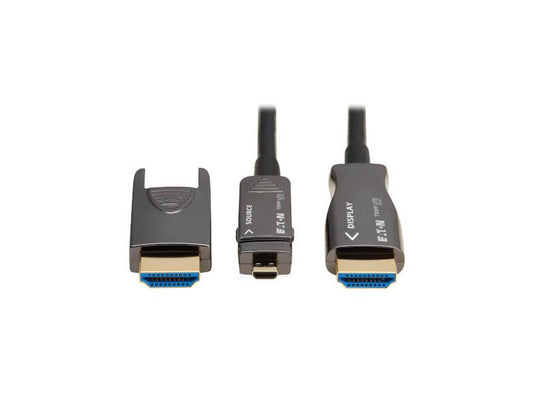 Eaton Tripp Lite Series 8K HDMI Fiber Active Optical Cable (AOC) - 8K UHD @ 60 Hz, HDR, Detachable Connector, M/M, Black, 40 m (131 ft.)