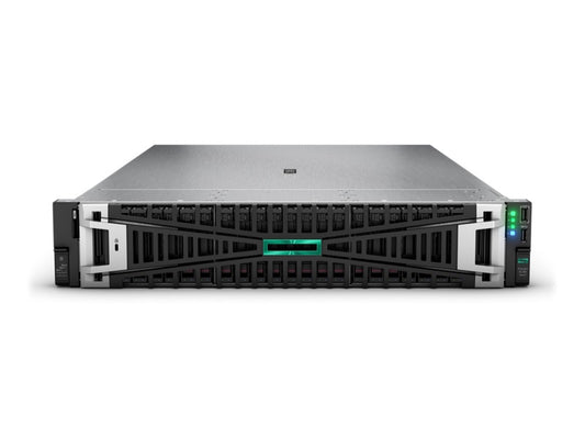 HPE ProLiant DL380 Gen11 offers enterprise-class performance in a 2U form factor with support for Intel Xeon processors, DDR5 memory, and Gigabit Ethernet. This model includes eight 2.5" drive bays, integrated iLO remote management, and robust I/O connectivity. Designed for reliability and scalability, it is backed by a 3-year onsite service plan for mission-critical deployments.