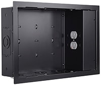 Prise murale Chief Small Black avec Surgex 1 prise, PAC525FBP2