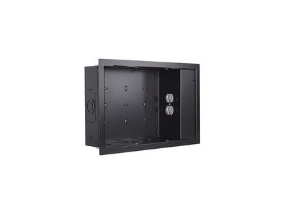 Prise murale Chief Small Black avec Surgex 1 prise, PAC525FBP2