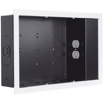 Prise murale CHIEF de petite taille, blanche, avec SurgeX 1 prise, PAC525FWP2