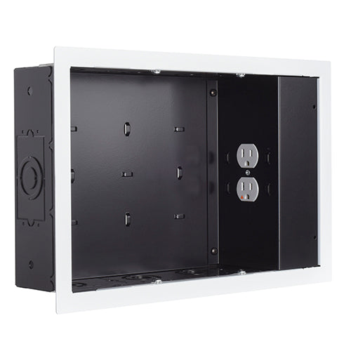 Prise murale CHIEF de petite taille, blanche, avec SurgeX 1 prise, PAC525FWP2
