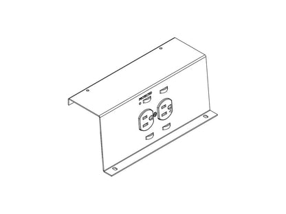 Kit d'alimentation rétro encastré CHIEF PAC525P2-KIT avec 2 prises