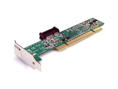 Designed for seamless hardware transitions, the StarTech PCI to PCI Express Adapter Card allows expansion of PCIe x1 functionality via standard PCI slots. Built with a durable steel structure and featuring TAA compliance, this adapter is ideal for maintaining legacy hardware investments. Dimensions of 5.3" x 2.4" x 0.8" make it compact for standard system enclosures.