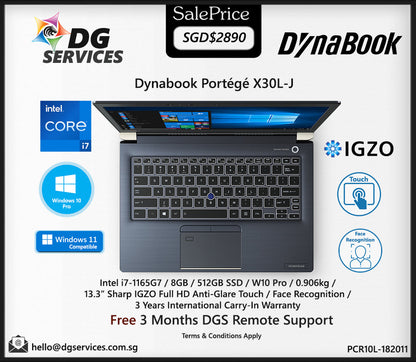 Dynabook Portégé X30L-J Core i7 13.3" 32GB 256GB SSD W10P