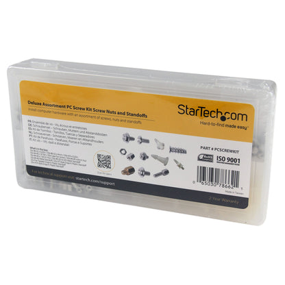 STARTECH PC Screw Kit with Nuts and Standoffs, Steel, White