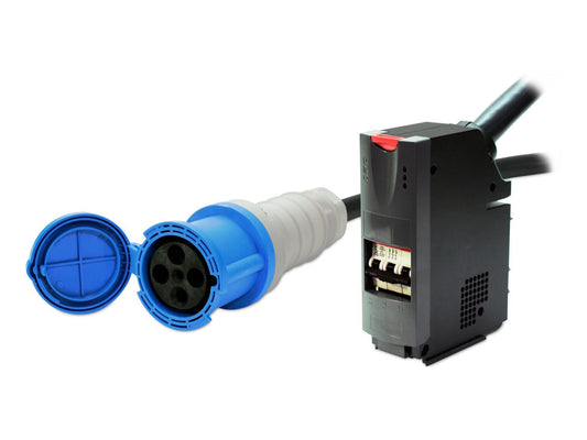 APC IT Power Distribution Module 3 Pole 4 Wire 60A IEC309 680cm. This industrial-grade power module is engineered for reliable power distribution in enterprise IT environments. With a robust black enclosure and compliant with TAA standards, it's ideal for government and secure installations.