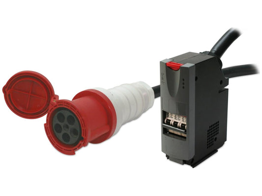 APC's IT Power Distribution Module with 3-pole, 5-wire support delivers robust 40A power through IEC 309 connectors in a plug-in automatic circuit breaker format. Designed for integration into select APC PDU models, this unit offers reliable 230V power delivery across a 30-foot integrated cable, making it ideal for enterprise data centers and high-demand IT environments.