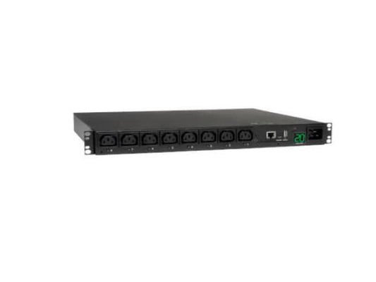 Eaton 3.7kW Single-Phase 208/230V Switched PDU - LX Platform, 8 C13 Outlets, C20 Input with L6-20P Adapter, 2.4m Cord, 1U Rack-mount, TAA