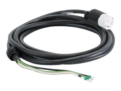 APC Power Cable NEMA L6-30(F) to Bare Wire, 15ft, Black