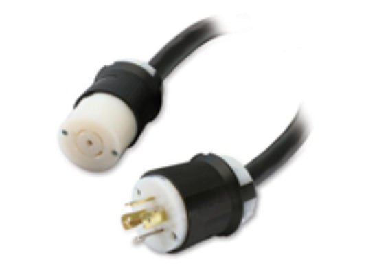 This APC 30-foot cable extender features a 5-wire #10 AWG design and is built to meet UL standards with L21-20R/P connectors. Designed for robust power distribution applications, it ensures reliable connectivity and durable performance in mission-critical environments. Ideal for data centers, industrial settings, or commercial facilities requiring TAA-compliant, high-quality power cabling.
