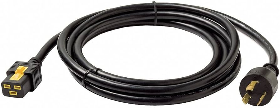 APC PDW9L6-30C Power Cable, NEMA L6-30(F) to Bare Wire, 9 ft, Black