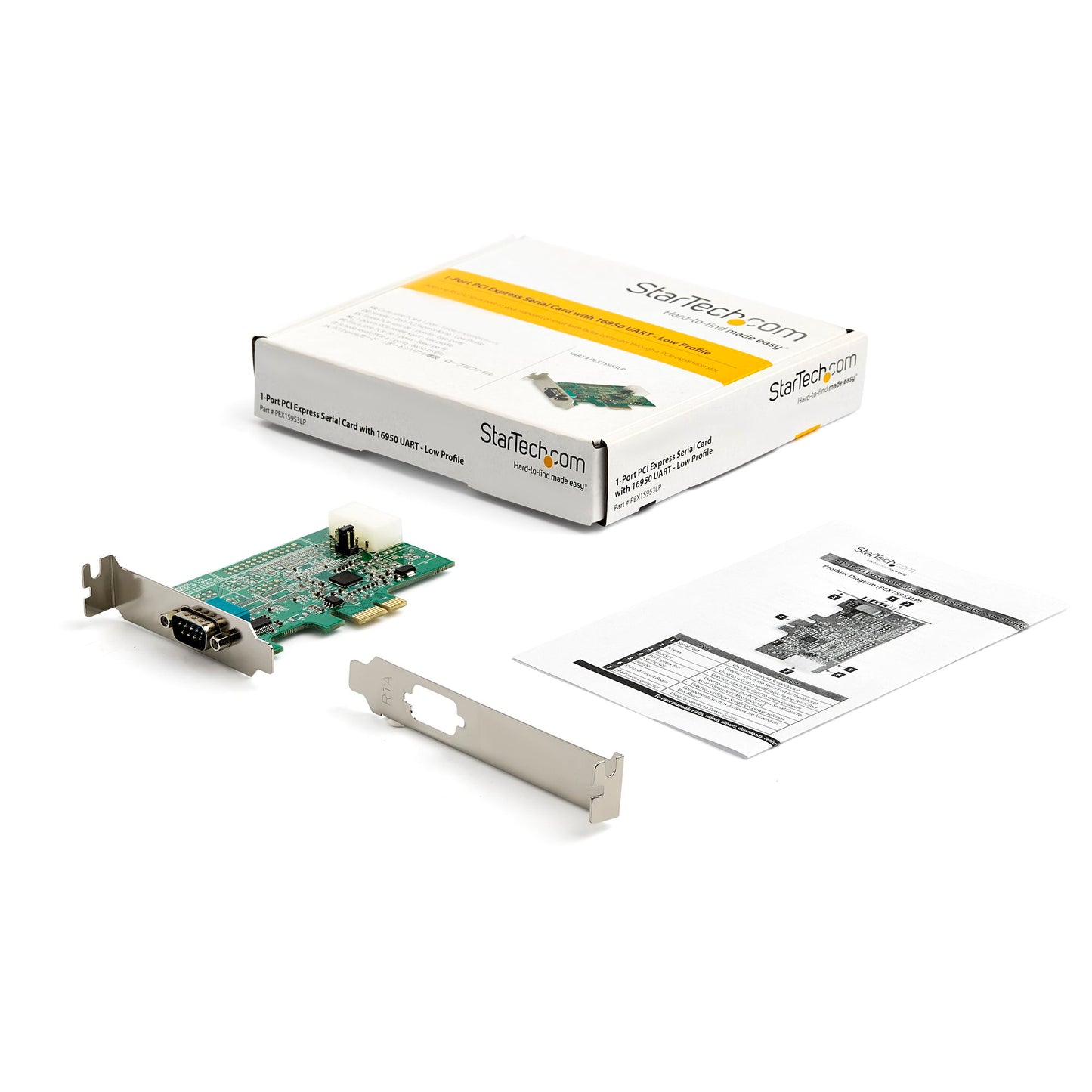 Carte adaptateur série StarTech PCIe RS232 avec UART 16950 (PEX1S953LP)