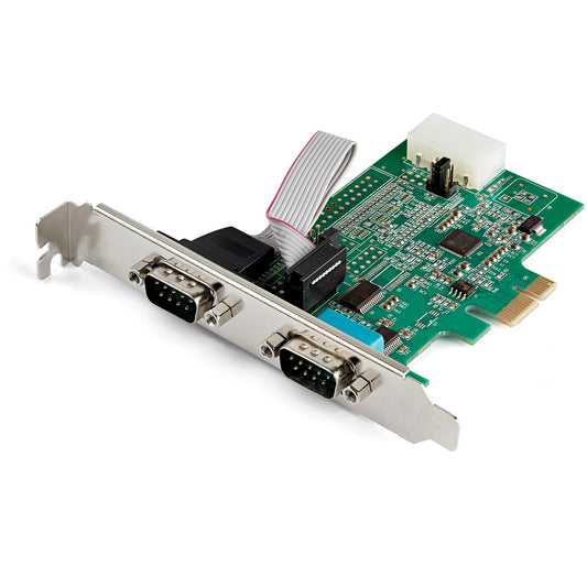 Carte adaptateur série DB9 StarTech PCIe RS232 2 ports - PEX2S953