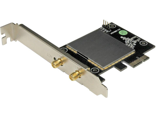 Add advanced 802.11ac Wi-Fi functionality to your desktop with the StarTech PCIe AC600 Wireless Network Adapter. Featuring dual-band connectivity up to 433 Mbps and compatibility with a wide range of wireless standards, this adapter is ideal for upgrading computer or server Wi-Fi access. Designed for PCI Express slots, it offers reliable wireless performance for modern networking demands.