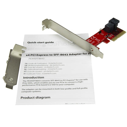STARTECH PCIe to U.2 NVMe 2.5in SSD Adapter – PEX4SFF8643