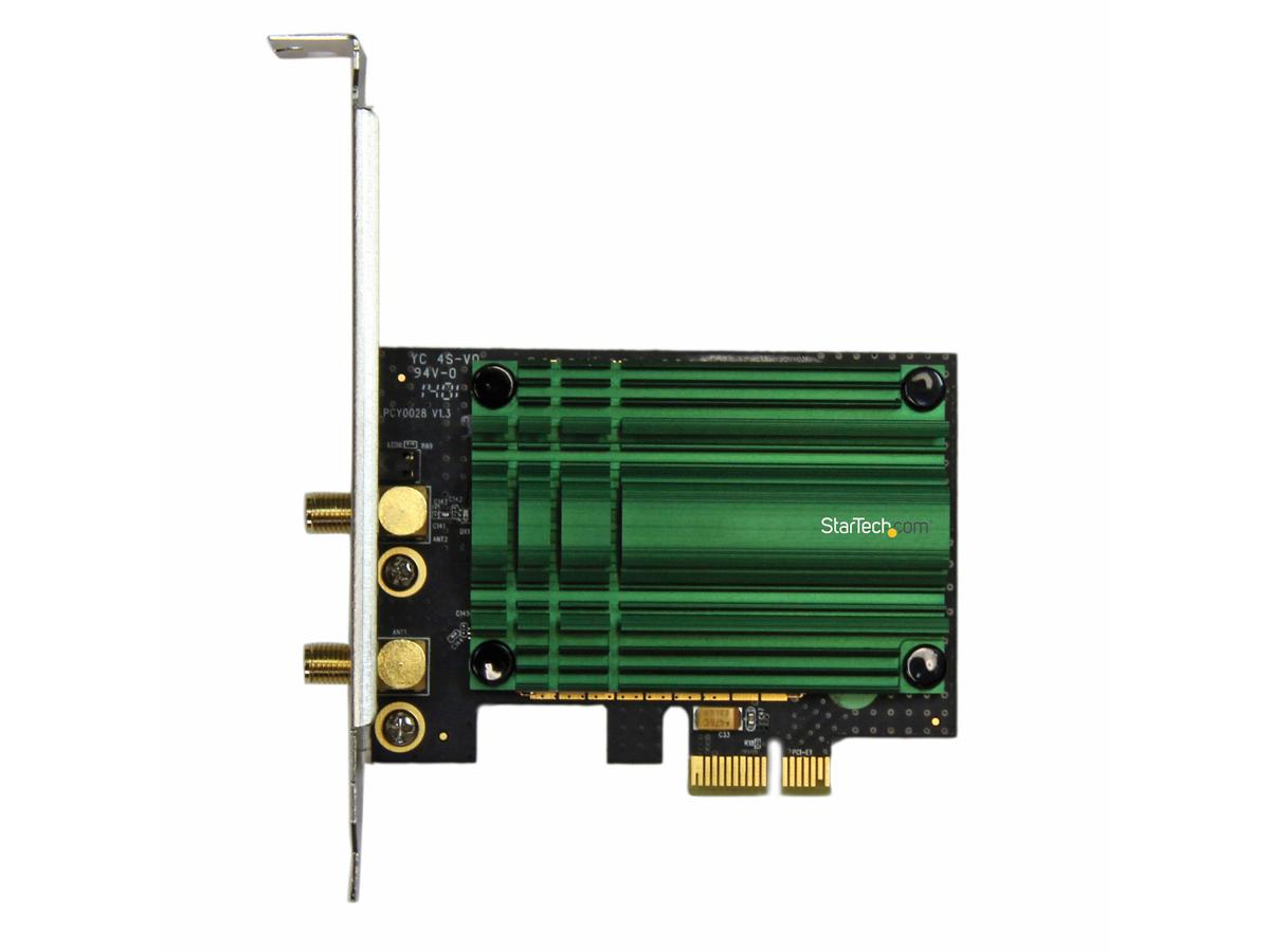 Add powerful dual-band 802.11ac wireless connectivity to your desktop with the StarTech PCIe AC1200 Network Adapter. This adapter delivers blazing-fast speeds up to 867 Mbps on 5GHz and supports multiple wireless standards for broad compatibility. Ideal for high-bandwidth applications and seamless streaming, it ensures reliable and secure WiFi through WPA/WPA2 encryption.