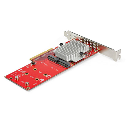 STARTECH Dual M.2 PCIe SSD Adapter NVME/AHCI - PEX8M2E2