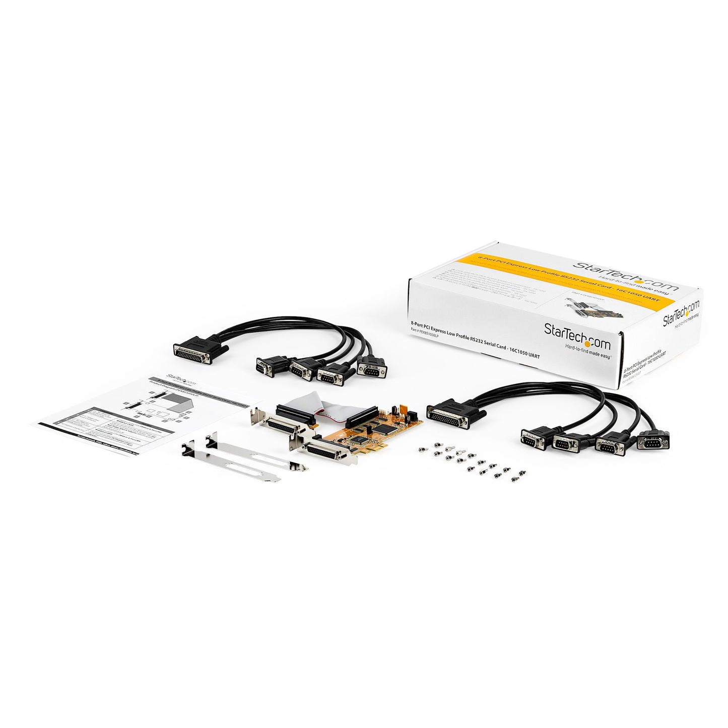 STARTECH 8-Port PCIe RS-232 Serial Card, Low Profile, PEX8S1050LP