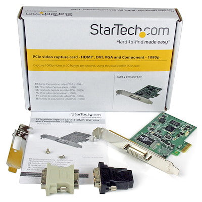 Carte de capture HD PCIe StarTech HDMI/VGA/DVI/Composante (PEXHDCAP2)