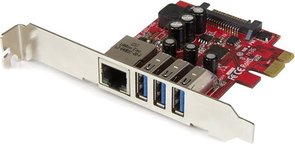 Carte adaptateur PCIe USB 3.0 et Gigabit Ethernet StarTech PEXUSB3S3GE