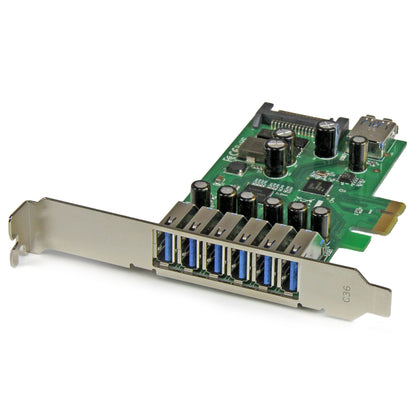 Carte PCIe USB 3.0 StarTech 7 ports avec ports internes/externes – PEXUSB3S7