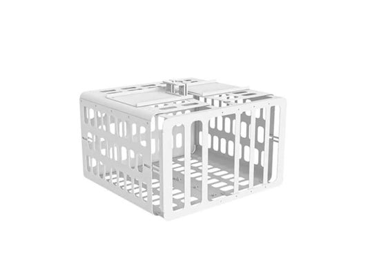 Legrand-Chief's PG4AW is a commercial-grade projector guard designed to protect projectors in large venue environments. Constructed from durable steel and featuring a locking mechanism, it safeguards equipment from damage and theft. Compatible with the VCM and VCT series, this white projector cage meets TAA compliance standards and is ideal for educational, business, and public institution use.
