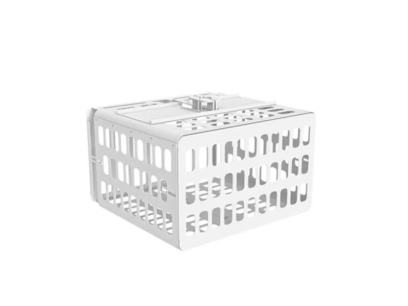 Legrand-Chief's PG4AW is a commercial-grade projector guard designed to protect projectors in large venue environments. Constructed from durable steel and featuring a locking mechanism, it safeguards equipment from damage and theft. Compatible with the VCM and VCT series, this white projector cage meets TAA compliance standards and is ideal for educational, business, and public institution use.
