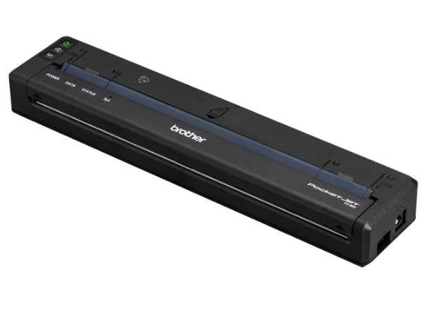 The Brother PocketJet 8 (PJ883) is a compact, high-resolution 300 dpi thermal printer offering full-page mobile printing with USB-C charging, Bluetooth, Wi-Fi, and NFC connectivity. Designed for on-the-go professionals, it supports a range of paper formats including A4, A5, and letter. Rugged and fast, it’s backed by a 2-Year Premier Warranty for trusted performance in demanding environments.