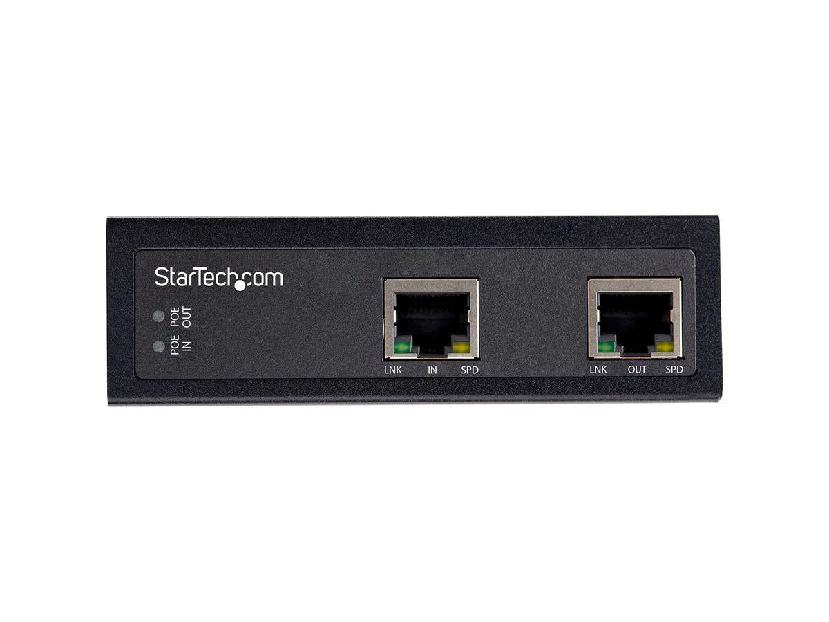 The StarTech POEEXT1G60W Industrial Gigabit PoE Extender extends Ethernet and power delivery up to 100 meters, supporting PoE, PoE+, and PoE++ up to 60W. Featuring IP30-rated rugged design and wide operating temperature (-40°C to 75°C), it’s ideal for harsh industrial environments. Cascade up to four units for a total reach of 400 meters.