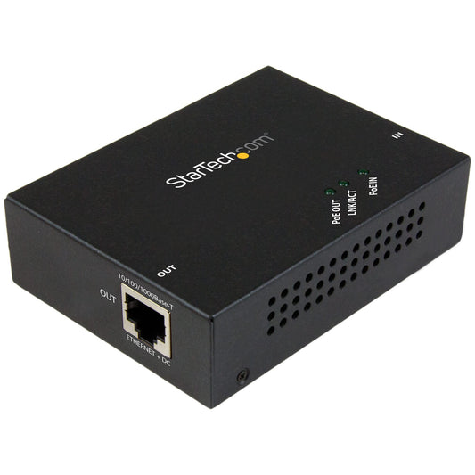 Rallonge PoE+ Gigabit 1 port StarTech 802.3at/af, 24 W, connexion en guirlande jusqu'à 500 m