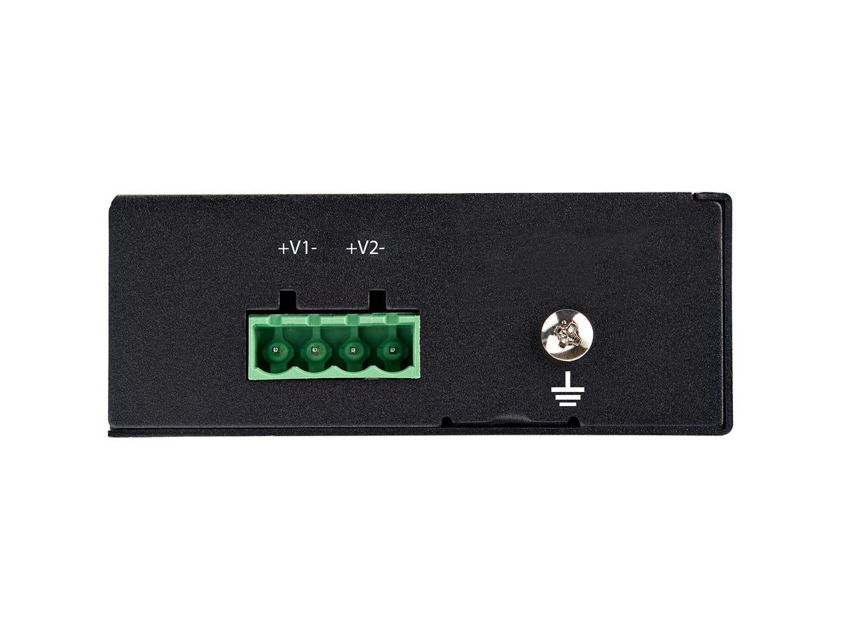 This high-performance industrial Gigabit PoE injector from StarTech delivers up to 30W of power to IEEE 802.3af/at compatible devices. Engineered for rugged environments, it features a -40°C to 75°C temperature range, IP-30 rated housing, and DIN/wall mount options, making it ideal for harsh industrial applications.