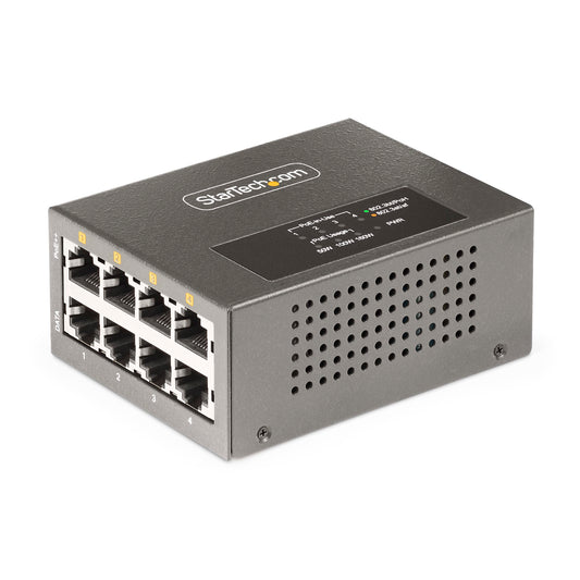 Injecteur industriel Gigabit PoE+/PoE StarTech, 30 W, 802.3af/at, montage DIN