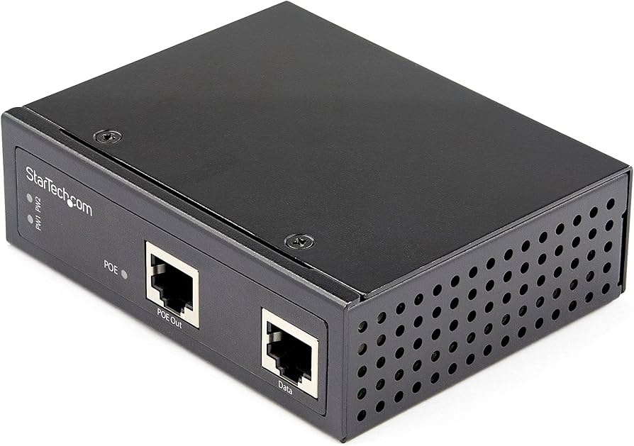 Injecteur industriel Gigabit PoE+/PoE StarTech, 30 W, 802.3af/at, montage DIN