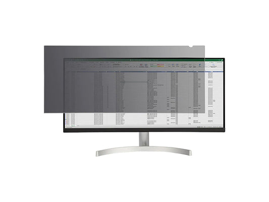 Enhance screen data security with StarTech’s 34-inch ultrawide privacy filter for 21:9 monitors. This privacy screen reduces visibility beyond a +/-30° viewing angle, helps reduce blue light by 30-40%, and provides dual installation options using adhesive strips. Featuring an anti-glare matte or glossy finish, it is ideal for offices, healthcare, or other privacy-sensitive environments.