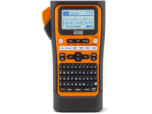 The Brother PT-E310BT is a wireless industrial handheld labeling tool designed for professionals requiring robust label printing on the go. Equipped with Bluetooth 5.0 connectivity, USB-C support, and a Li-ion battery, it delivers reliable labeling performance in demanding environments. This model is packaged with a manual cut/pause cutter and is compatible with Windows, macOS, and Android devices.