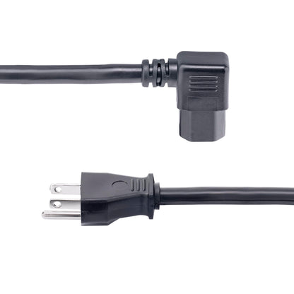 StarTech 8ft Heavy Duty Power Cord, NEMA 5-15P to Right-Angle C15, 14AWG