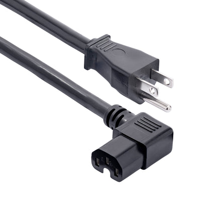 StarTech 8ft Heavy Duty Power Cord, NEMA 5-15P to Right-Angle C15, 14AWG