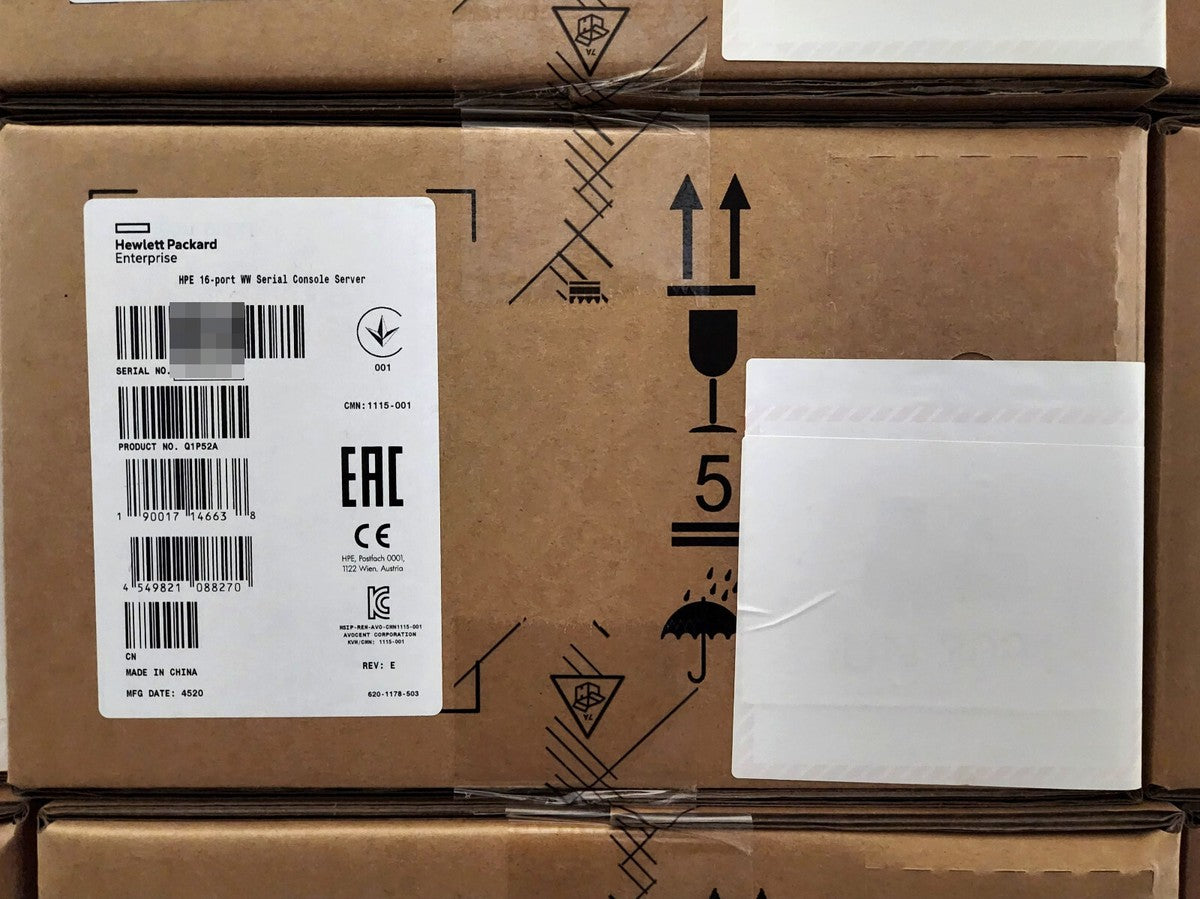 Serveur de console série HP HPE 16 ports WW, montage en rack 1U, Q1P52A