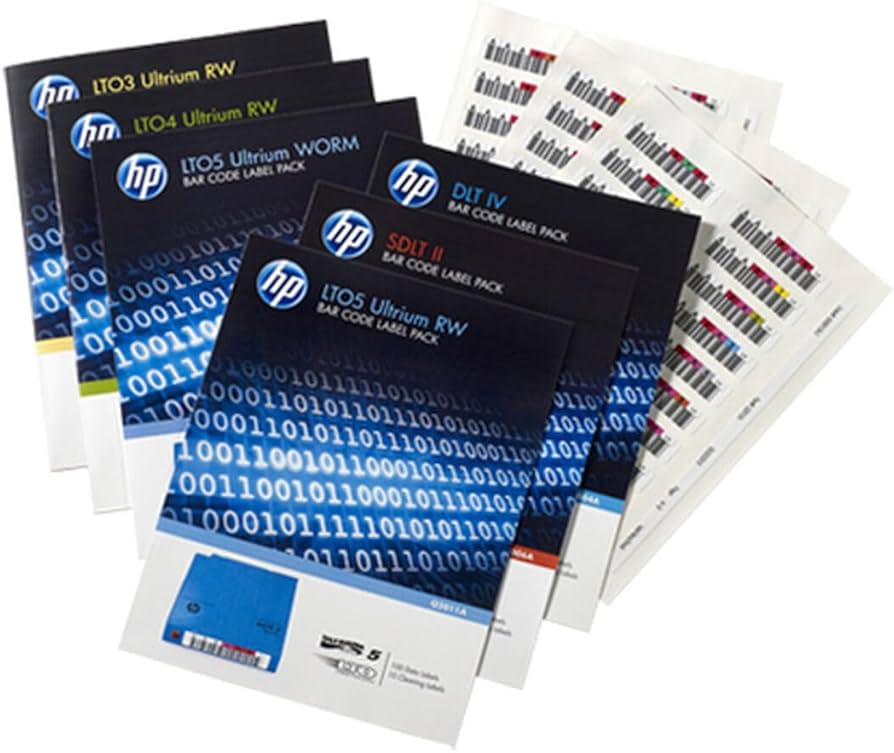 Pack d'étiquettes à code-barres HPE LTO-7 Ultrium RW