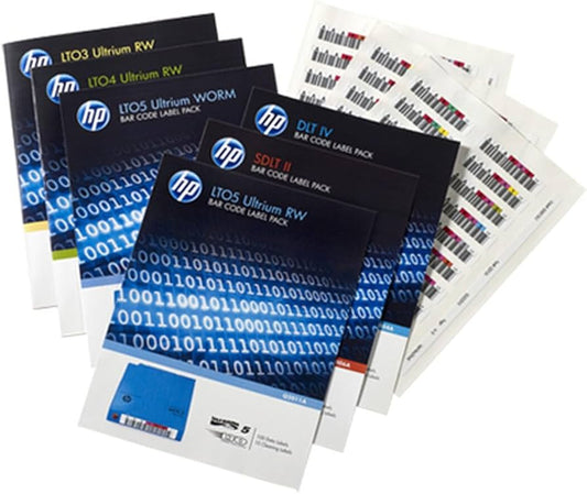 Pack d'étiquettes à code-barres HPE LTO-7 Ultrium RW