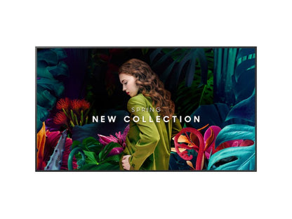 The Samsung QB85C-N is a massive 85-inch commercial-grade 4K UHD display designed for impactful visual performance in professional settings. It features a vibrant 3840 x 2160 resolution, 350 nits of brightness, and wide 178° viewing angles, delivering crisp imagery across large spaces without Wi-Fi connectivity. Ideal for business environments requiring consistent, high-detail displays.