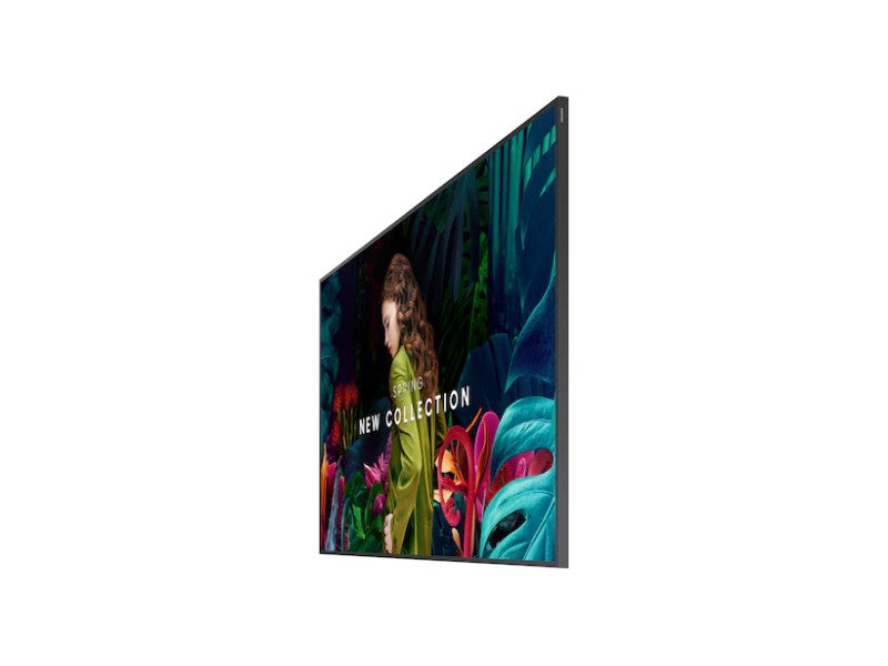 The Samsung QB85C-N is a massive 85-inch commercial-grade 4K UHD display designed for impactful visual performance in professional settings. It features a vibrant 3840 x 2160 resolution, 350 nits of brightness, and wide 178° viewing angles, delivering crisp imagery across large spaces without Wi-Fi connectivity. Ideal for business environments requiring consistent, high-detail displays.