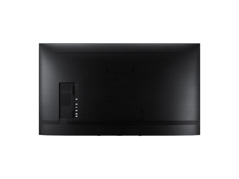 Samsung's QE55T Smart Signage Display offers a 55-inch 4K UHD resolution, ideal for high-impact digital signage. Featuring a Direct-lit LED panel, 300 nits brightness, and intelligent UHD upscaling, it delivers vivid visuals in commercial environments. Connectivity includes HDMI, USB, and LAN, with integrated Tizen OS for streamlined content management.