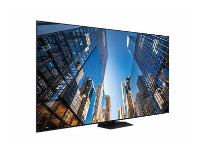 Samsung QEC Series delivers stunning 4K Ultra HD visuals on a massive 98-inch flat LED panel. With a high contrast ratio of 5000:1 and a wide 178° viewing angle, this display is ideal for professional environments needing impactful visuals. The display also features integrated LAN, Wi-Fi, and Bluetooth connectivity, making it easy to manage and integrate across networked systems.